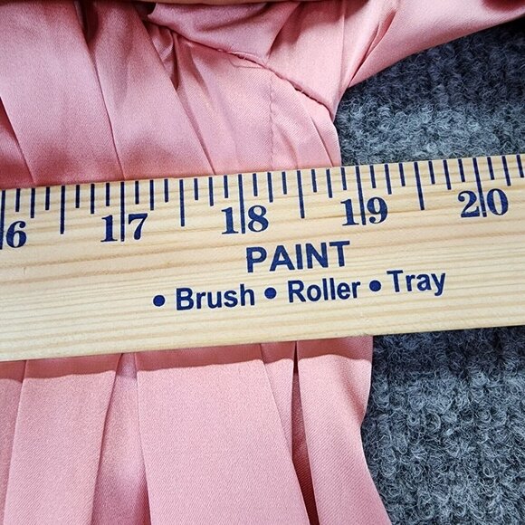 NEW Line & Dot REVOLVE Rampling Mini Babydoll Satin Pink Dress Cold Shoulder XS - Picture 14 of 15